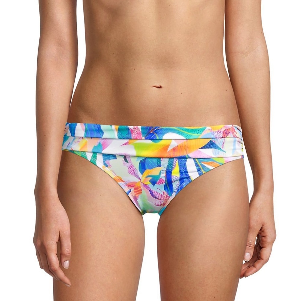 La Blanca Multicolor Tropical Swim Bikini Bottom size 14 - Picture 2 of 8